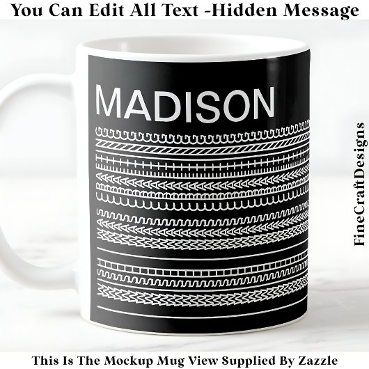 I Wish I Was Crafting & Name Hidden Message 090W Koffiemok