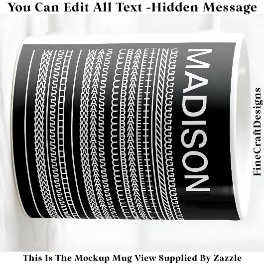 I Wish I Was Crafting & Name Hidden Message 090W Koffiemok