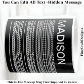 I Wish I Was Knitting & Name Hidden Message 092W Koffiemok