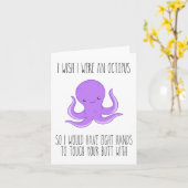I Wish I Were an Octopus Funny Love Note Card Kaart (Gele Bloem)