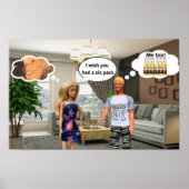 I wish you had a six pack. poster (Voorkant)