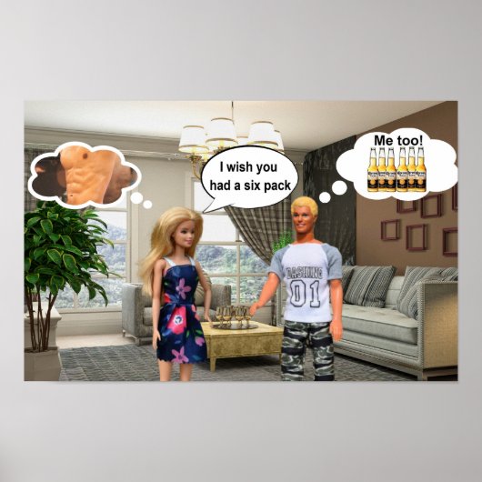 I wish you had a six pack. poster (Voorkant)