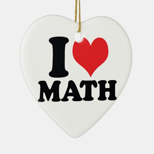 I wiskunde hart/liefde keramisch ornament (Rechts)