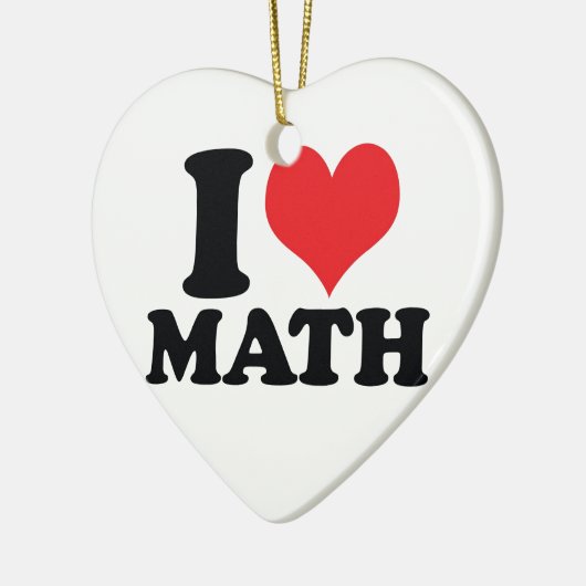 I wiskunde hart/liefde keramisch ornament (Links)