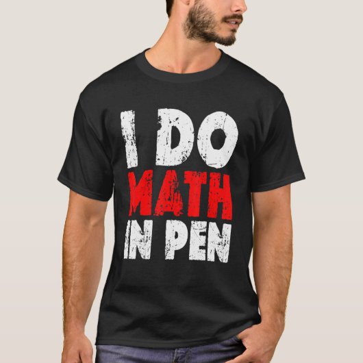 I Wiskunde in pen T-shirt (Voorkant)