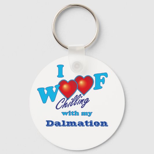 I Wof Dalmation Sleutelhanger (Voorkant)
