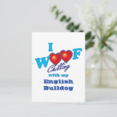 I Wof English Bulldog Briefkaart (Staand voorkant)