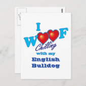 I Wof English Bulldog Briefkaart (Voorkant / Achterkant)