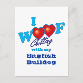 I Wof English Bulldog Briefkaart