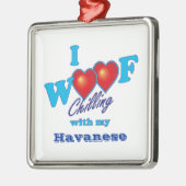 I Wof Havanese Metalen Ornament (Links)