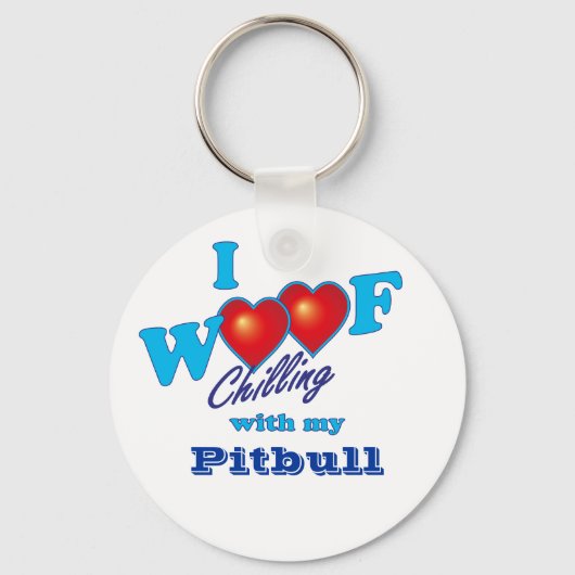 I Wof Pitbull Sleutelhanger (Voorkant)