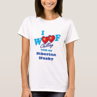 I Wof Siberian Husky T-shirt