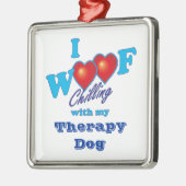 I Wof Therapy Dog Metalen Ornament (Links)