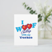 I Wof Yorkie Briefkaart (Staand voorkant)