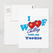 I Wof Yorkie Briefkaart (Voorkant / Achterkant)