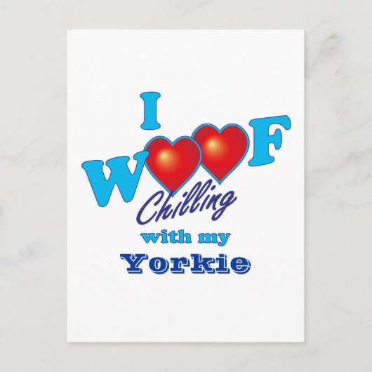 I Wof Yorkie Briefkaart (Voorkant)