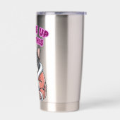 I Woke Up Like This French Bulldog Coffee Grumpy Geïsoleerde Drinkbeker (Links)