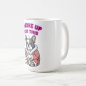 I Woke Up Like This French Bulldog Coffee Grumpy Koffiemok (Voorkant rechts)