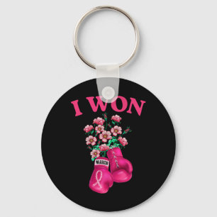 I Won Boxing Glove Survivor Pink Ribbon Breast Ca Sleutelhanger