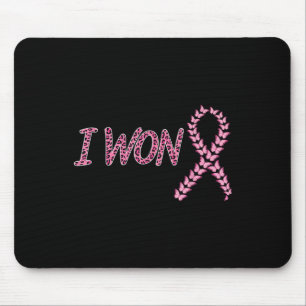 I Won Breast Cancer Awareness Support Pink Ribbon Muismat