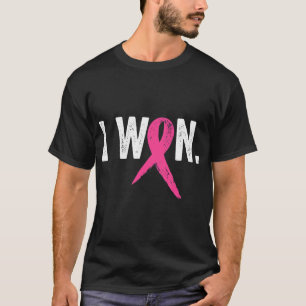 I Won Breast Cancer Awareness Support Pink Ribbon T-shirt