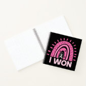I Won Breast Cancer Survivor Pink Rainbow Journal Notitieboek (Binnen)