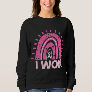 I Won Breast Cancer Survivor Pink Rainbow Trui