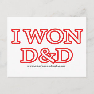 I Won D&D Briefkaart