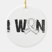 I Won Lung Cancer Keramisch Ornament (Achterkant)