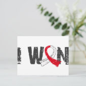 I Won Orale Kanker Briefkaart (Staand voorkant)