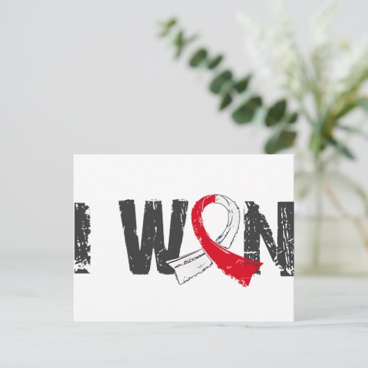 I Won Orale Kanker Briefkaart (Staand voorkant)
