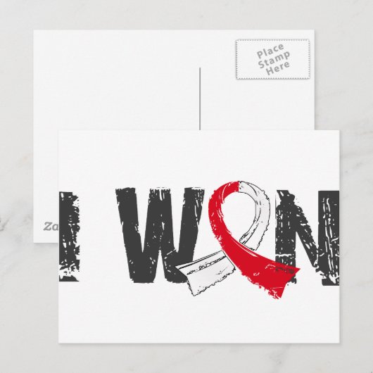 I Won Orale Kanker Briefkaart (Voorkant / Achterkant)