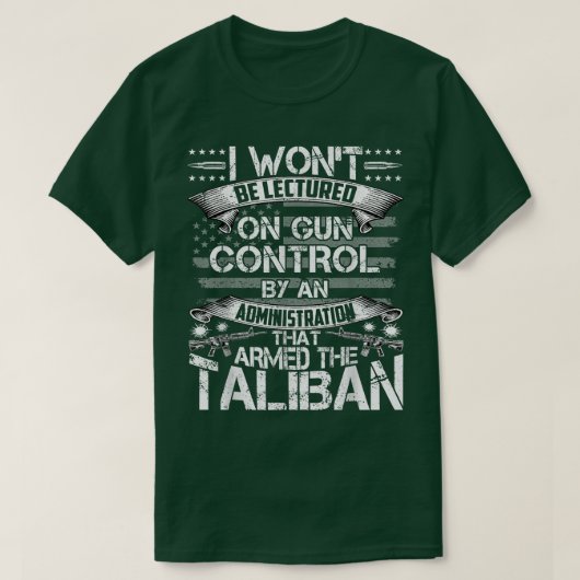 I Won't Be Lecture On Gun Control T-shirt (Design voorkant)