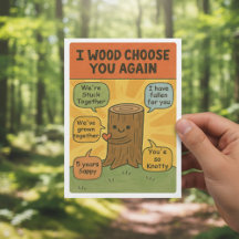 I Wood Choose You Again - Funny 5th Anniversary Pu
