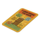 I Wood Choose You Again - Funny 5th Anniversary Pu Magneet (Linkerzijde)