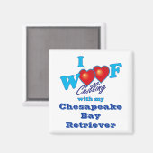 I Woof Chesapeake Bay Retriever Magneet (Voorkant / Achterkant)