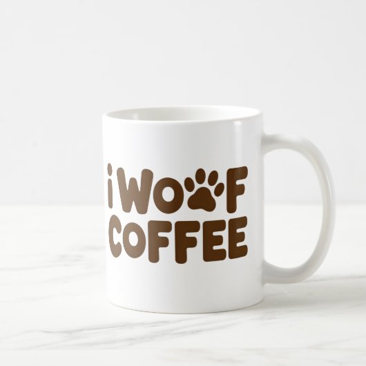 I Woof Coffee Funny Dog Lover Mok (Rechts)