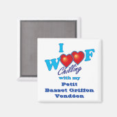 I Woof Petit Basset Griffon Vendeen Magneet (Voorkant / Achterkant)