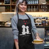 I Woof You Modern Schattige Hondenpaar Valentijns Schort