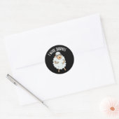 I Wool Survive Funny Sheep Pun Dark BG Ronde Sticker (Envelop)