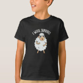 I Wool Survive Funny Sheep Pun Dark BG T-shirt (Voorkant)