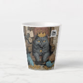 I Work Hard So My Cat Can Have This Life Latte Mok (Voorkant)