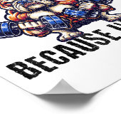 I Workout Because I'm Ugly Motivational  Poster (Hoek)