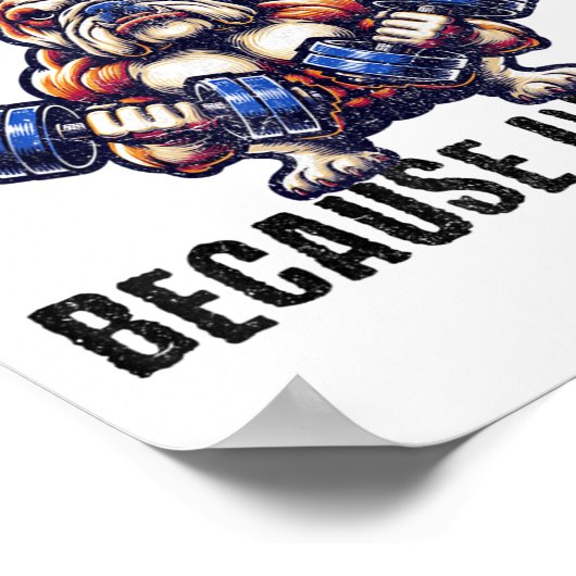 I Workout Because I'm Ugly Motivational  Poster (Hoek)