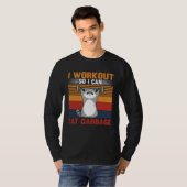 I workout So I Can Eat Garbage Raccoon Gym T-shirt (Voorkant volledig)