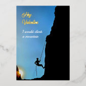 I would climb a mountain -- Personalize Folie Feestdagenkaart (Voorkant)
