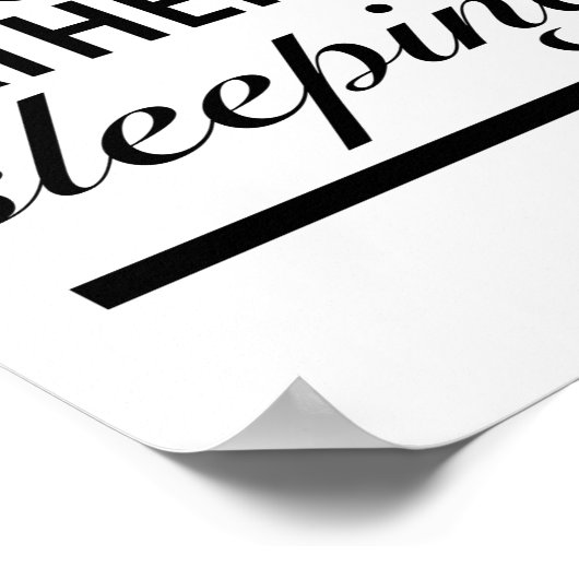 I would rather be sleeping poster (Hoek)