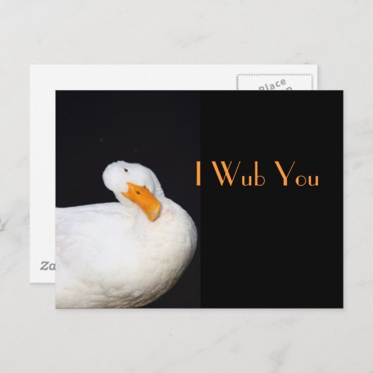 I Wub u, Leuke Witte Eend Briefkaart (Voorkant / Achterkant)