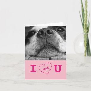 I Wuf u Doggie Valentijn Feestdagen Kaart