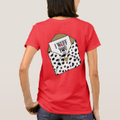 "I Wuff You" Dalmatische Print Kaart in envelop T-shirt (Achterkant)